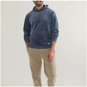 NWT Marine Layer Cord Velour Hoodie Pullover Blue Casual Men's Size XL/ XXL